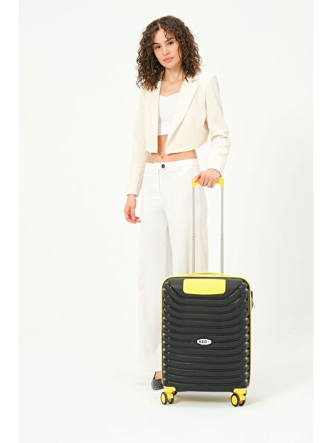 Keo Plus Kabin Boy Siyah-Sarı PP Valiz - S000401197-37446