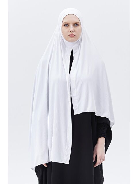 Altobeh Hazır Pratik Geçmeli Lüks Organik Çizgili Kaşkorse Şal Çapraz Hizalı - S000420225-20063