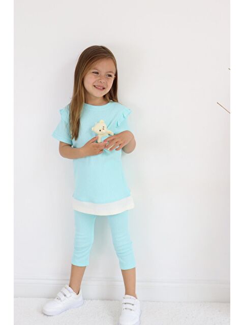 Harika Kids Kız Çocuk Ayıcık Oyuncaklı Kaprili Yazlık Basic Takım 2-5 yaş - S000141651-20055