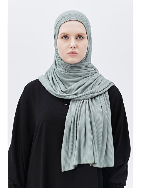 Altobeh Hazır Pratik Geçmeli Lüks Organik Çizgili Kaşkorse Şal Çapraz Hizalı - S000420225-20054