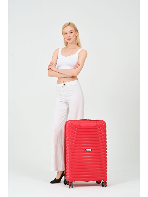 Keo Plus Orta Boy Kırmızı PP Valiz - S000401181-20045