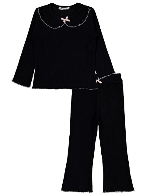 Civil Girls Fırfır Yakalı 2-5 Yaş Takım - Siyah 2-3 Yaş - S000483132-19351