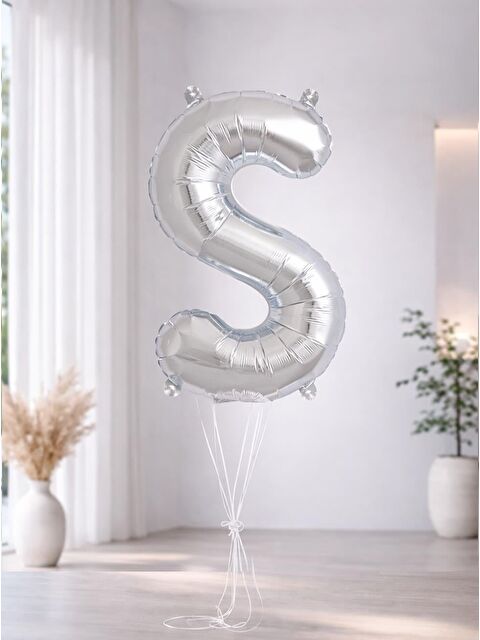 Parti Adresi Harf Folyo Balon S Harfi Gümüş Renk 76 Cm - S000532167-18105