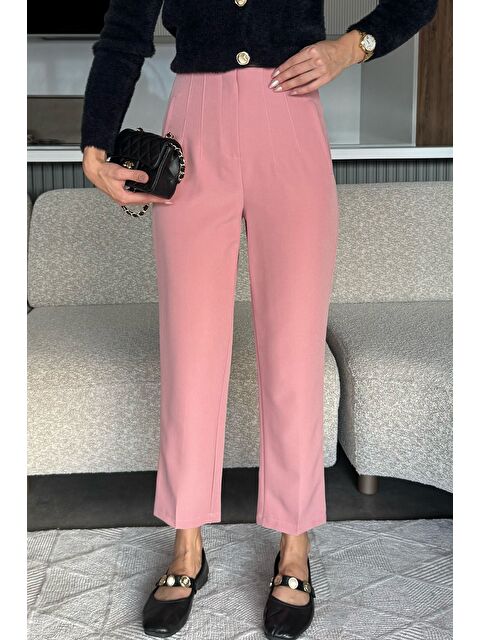 Gülseli Bel Çimalı Kumaş Pantolon - S000445337-7152