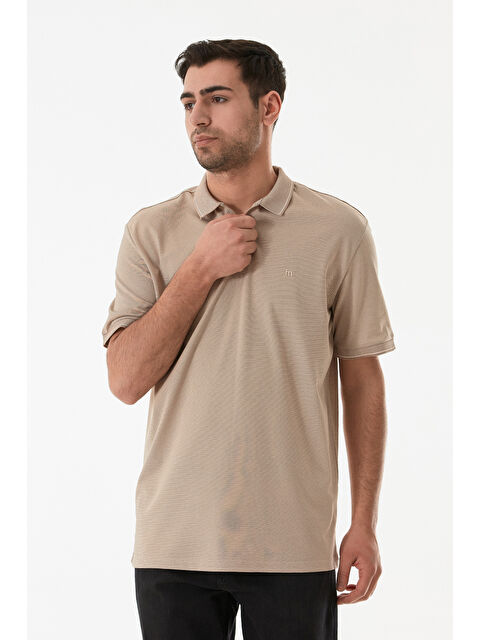Fullamoda Oxford Kumaş Yarım Fermuarlı Polo Yaka Tişört - S000380682-26429