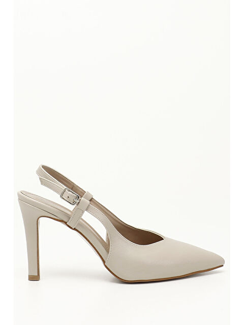 GÖNDERİ(R) Kadın TEN İnce Topuklu Arkası Açık Ayakkabı