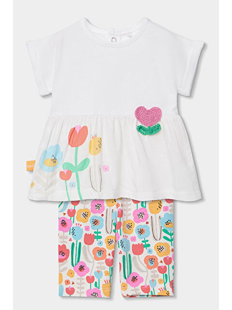 Boboli Çiçek Desenli Taytlı Takım 6-24 Ay Çok Renkli - S000530822-23173