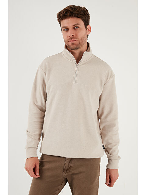 Buratti Pamuklu Regular Fit Yarım Fermuarlı Dik Yaka Kazak 456112 - S000428186-19928