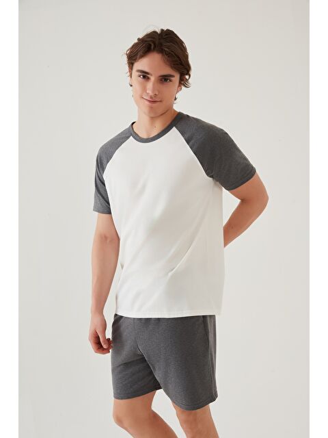 Koza İç Giyim Erkek Pamuklu Cep Detaylı Reglan Kol Pijama Takımı - S000422240-37277