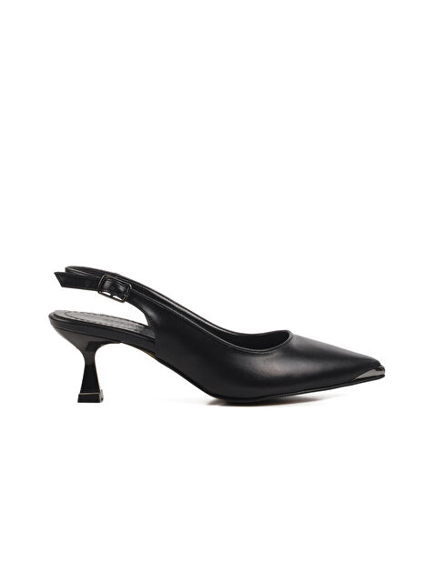 Ayakmod Siyah İnce Topuk Kadın Topuklu Ayakkabı 357140 Z - S000345725-19351
