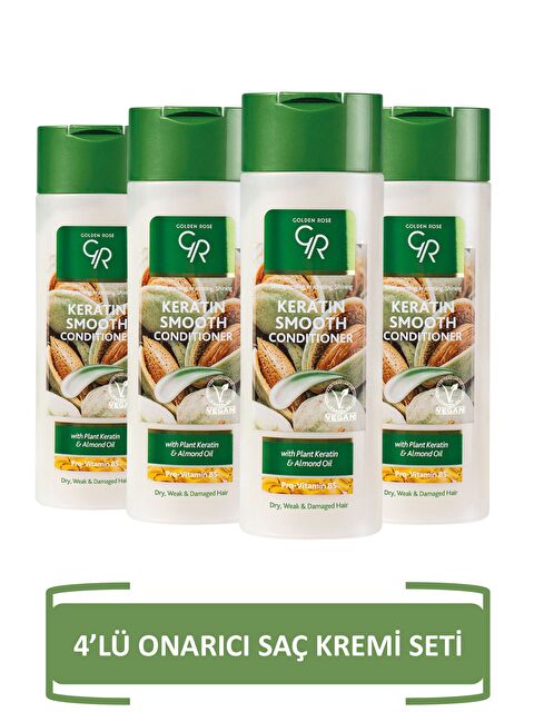 GOLDEN ROSE Keratin Smooth Conditioner - Onarıcı 4'lü Saç Kremi