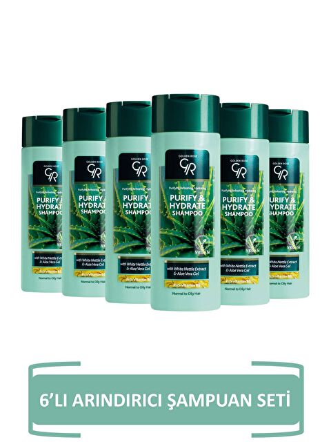 GOLDEN ROSE Purify & Hydrate Shampoo - Arındırıcı Hacim Veren 6'li Şampuan Seti - S000415961-18194