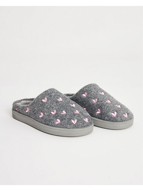 Chirpy Kadın Kalp Desenli Ev İçi Ayakkabı - Herz - S000506024-20600