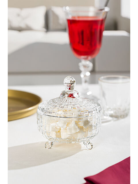 Porsima Sd10-Fgy Ayaklı Kapaklı Cam Şekerlik Sunumluk 250cc - S000513443-26865