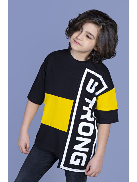 Toontoykids Erkek Çocuk Garnili Strong Baskılı Tişört - S000359033-19351