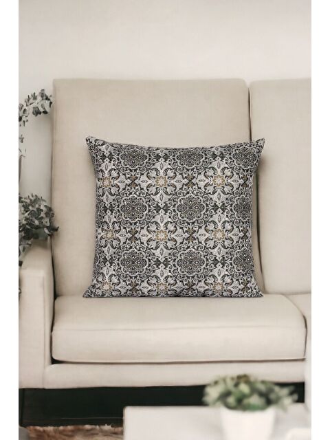 Asdiva Desenli Kırlent Kılıfı Dekoratif Etnik Ikat Damask Inta 792 - S000345761-29391