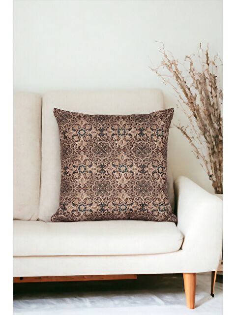 Asdiva Desenli Kırlent Kılıfı Dekoratif Etnik Ikat Damask Inta 192 - S000345761-19413