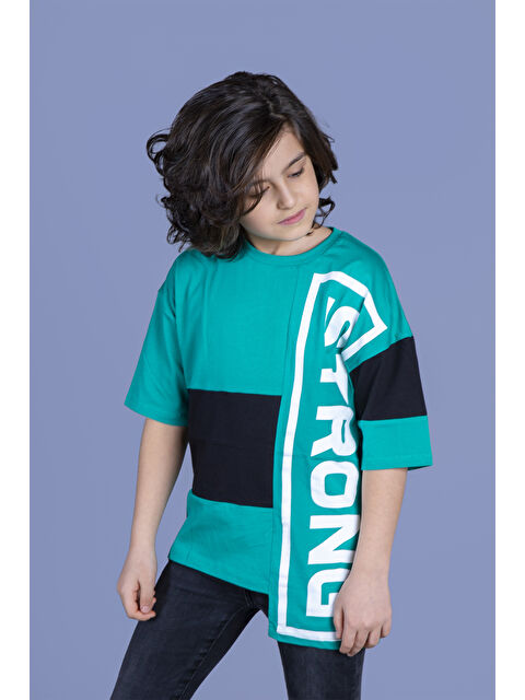 Toontoykids Erkek Çocuk Garnili Strong Baskılı Tişört - S000359033-19416