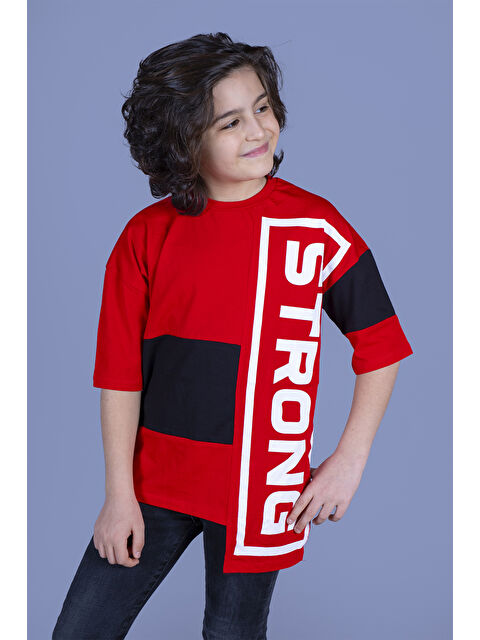 Toontoykids Erkek Çocuk Garnili Strong Baskılı Tişört - S000359033-20045