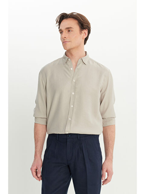 Altınyıldız Classics Erkek Modal Rahat Kesim Gizli Düğmeli Yaka Gömlek - S000512254-19928