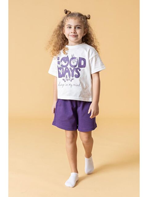 Cantoy Kız Çocuk Good Day Kelebek Baskılı Takım