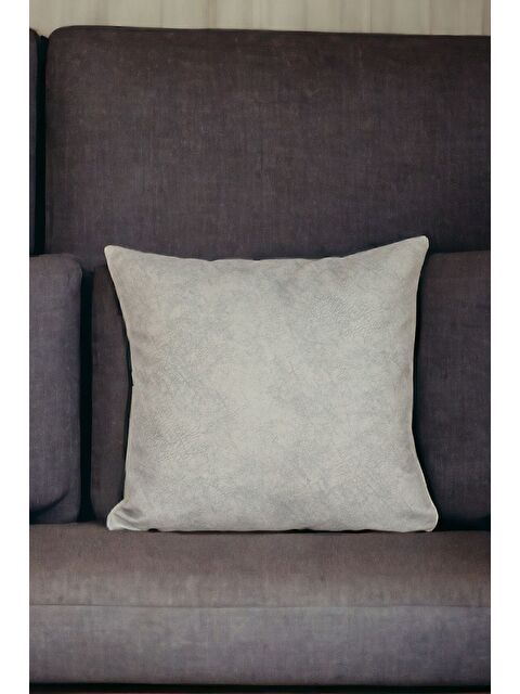 Asdiva Açık Gri Kırlent Kılıfı Dekoratif Kadifemsi Etnik Inta 701 - S000345761-17308