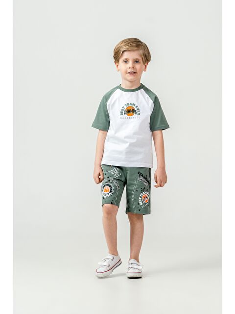 Mışıl Kids Best Team Ever Basketball Champs Baskılı Erkek Çocuk Şort - Tişört Takımı - S000513770-18194
