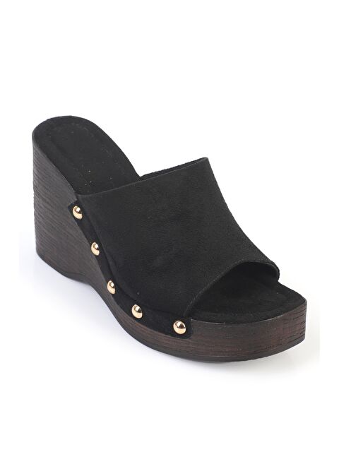 Capone Outfitters Sonia Dolgu Topuklu Tek Bantlı Burnu Açık Sabo Terlik