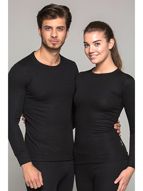 THERMOFORM Heavy Yetıskin Uzun Kol Fanila SİYAH