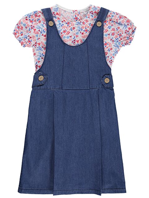 Zeyneva Timo Kız Salopetli Takım - Mavi