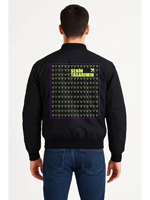 Jane's Ön Arka Bomber Ceket - Siyah