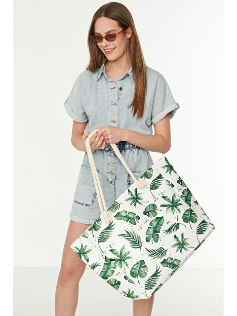 C&City Dijital Baskılı Plaj Çantası Y8670-23 Çok Renkli - S000216532-37243