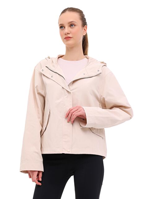 Lumberjack WL 1UZU SS-103 5PR Ekru Kadın Yağmurluk