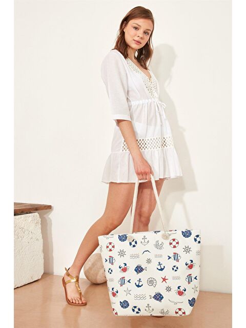 C&City Y1670-20 Kadın Plaj Çantası Çok Renkli - S000216540-37243