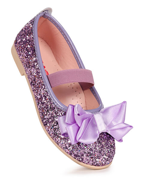 Kiko Kids Panı Cam Kırığı Fiyonk Lastikli Kız Çocuk Babet Ayakkabı - S000340026-17878