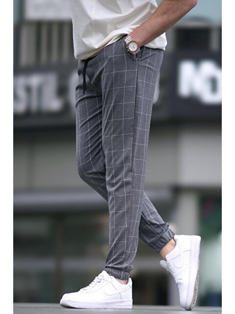 Madmext Ekoseli Antrasit Jogger Mad4081 - S000436673-29666