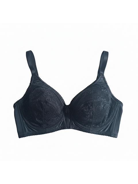 Bonbon Kadın Minimizer Desteksiz Toparlayacı Balensiz Siyah Renk Sütyen Bb2090