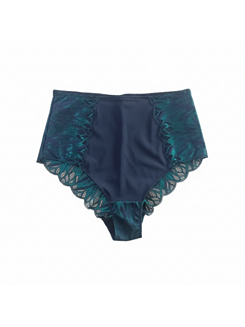 Bonbon Kadın Önü Saten Dantelli Yüksek Bel Slip Külot Bb2062