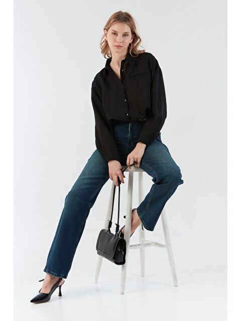 Fullamoda Basic Beli Lastikli Cep Detaylı Gömlek - S000380957-19351