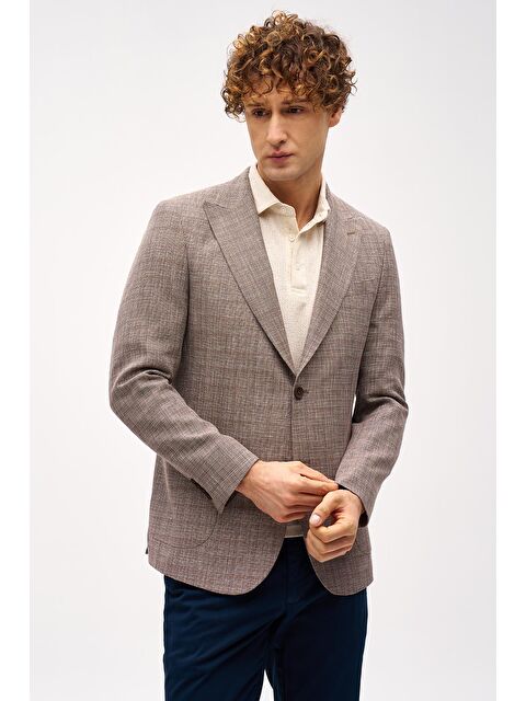 igs Erkek Kahve  / Rahat Kalıp Geniş Kırlangıç Ceket - S000490252-19413