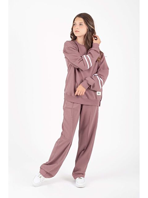 Mnk Baby & Kids Kız Çocuk Sport Armalı Yan Çıtçıt Detaylı Eşofman Takımı M00759 - S000424608-20028