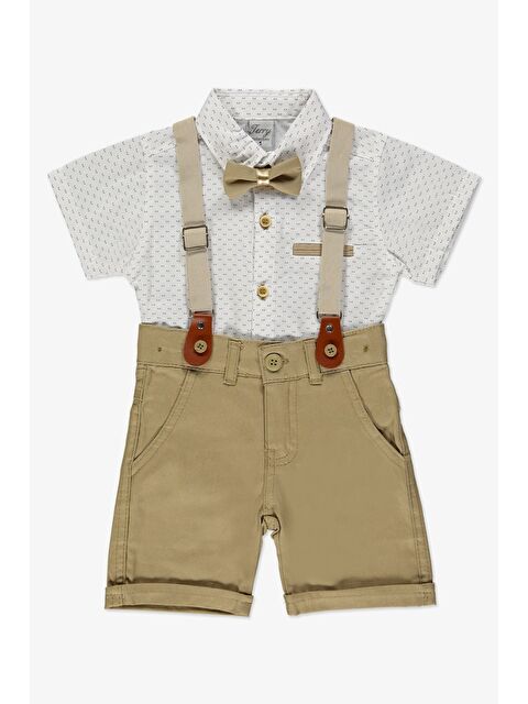 Mnk Baby & Kids Kısa Pantolonlu, Gömlekli Sapes Erkek Çocuk Takım MNK6298 - S000439910-19413