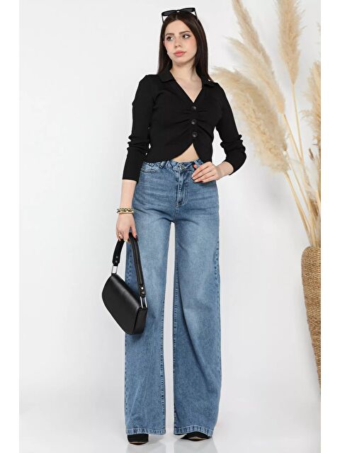 Gülseli Kadın Palazzo Jean Jean Pantolon - S000361153-17234