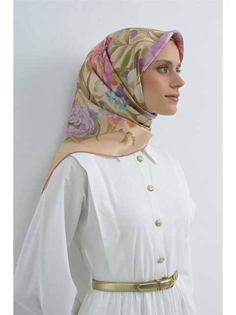 ARMİNE Saf İpek Twill Eşarp 9516D 31 - S000501894-20008