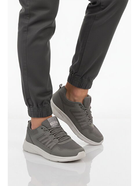 Walkway Füme Fileli Hafif Bağcıklı Esnek Erkek Spor Ayakkabı 2029 M