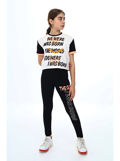 Eftelya Kız Çocuk Taytlı Alt-Üst 2'li Takım 12141 - S000334902-20063