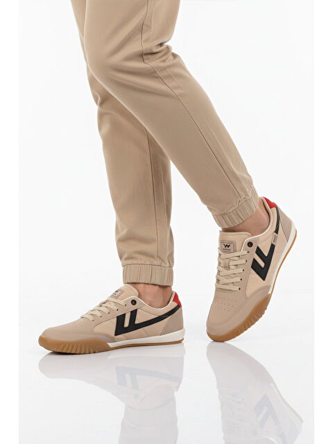 Walkway Bej Bağcıklı Hafif Esnek Erkek Spor Ayakkabı Antares M