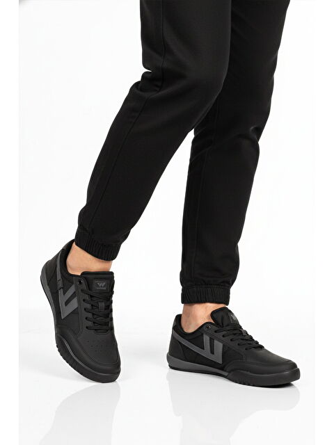 Walkway Siyah Bağcıklı Hafif Esnek Erkek Spor Ayakkabı Antares M