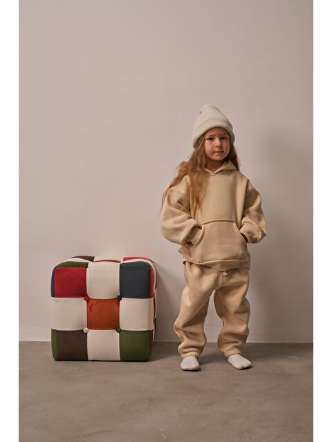 Oh La La Koala For Little Ones Bej Çocuk Kanguru Cepli Oversize Eşofman Takımı - S000447397-19928
