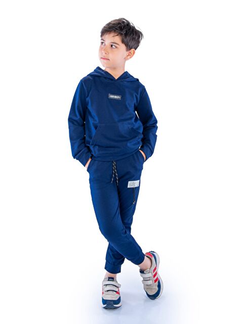 Mnk Baby & Kids Class Kanguru Cepli Kapüşonlu Çocuk Eşofman MNK10071 - S000439909-21164